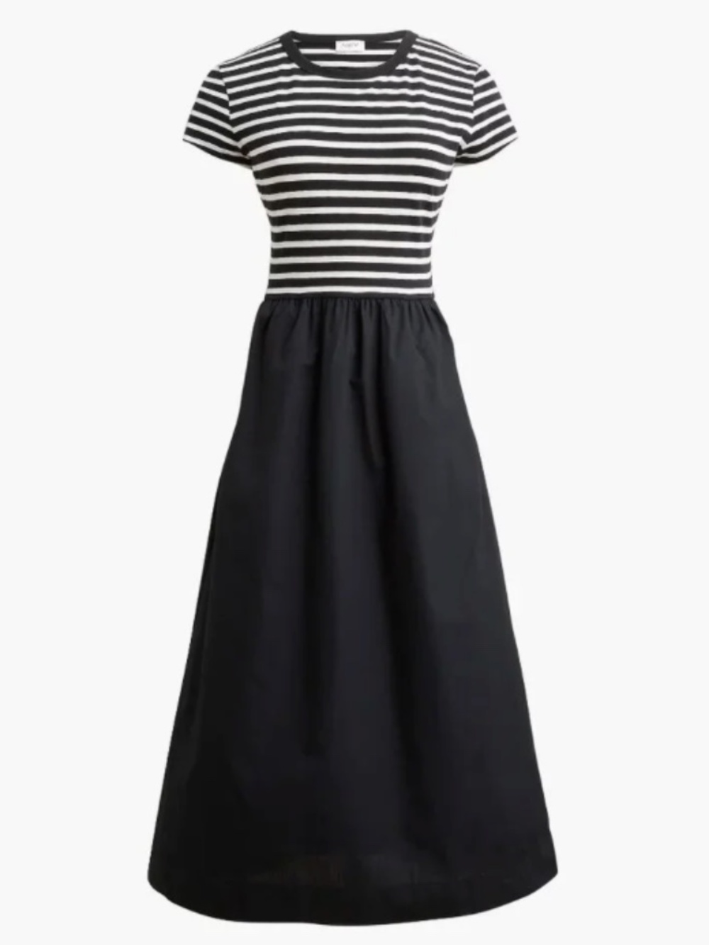 J. Crew Factory Striped Short-Sleeve Knit Mixy Dress Size Large NWT